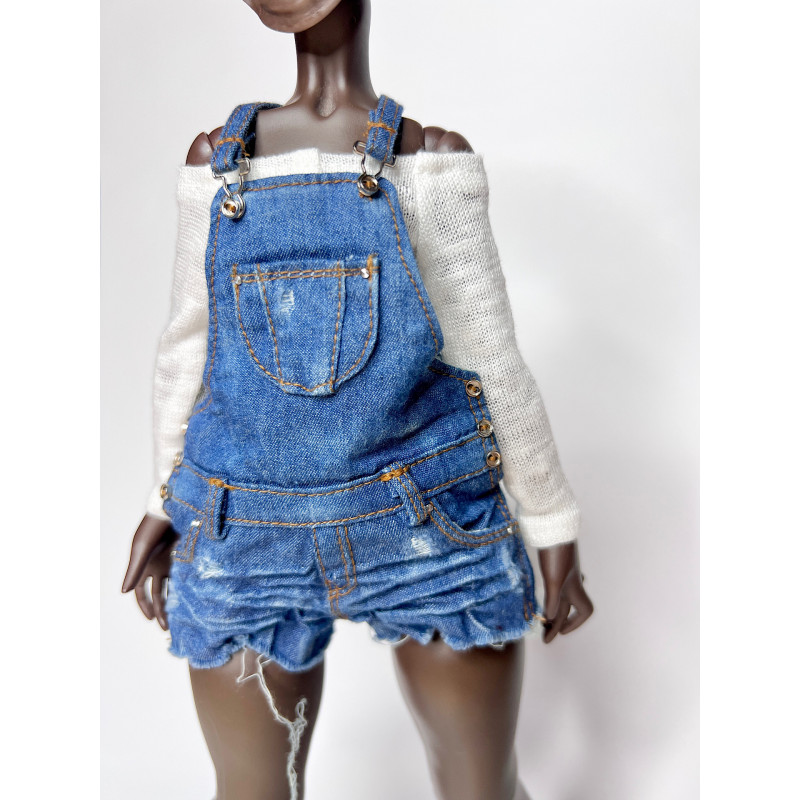 Short Denim Overalls