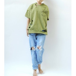 Distressed Oversized Tee