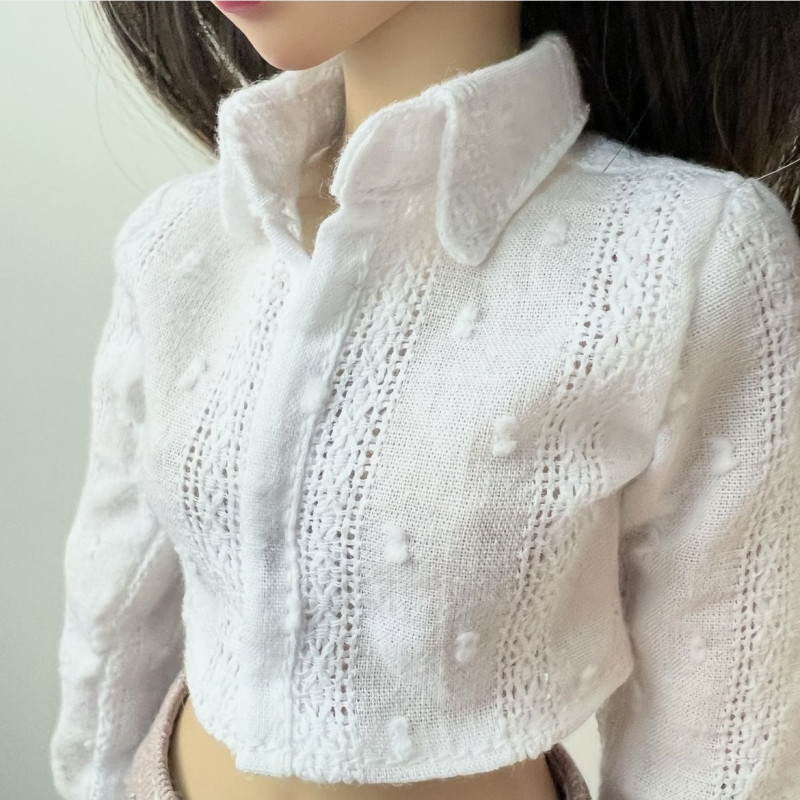 Gauze Cropped Blouse