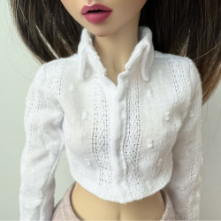 Gauze Cropped Blouse